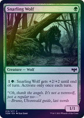 Snarling Wolf 219/277 - Foil Innistrad: Crimson Vow Foil Singles