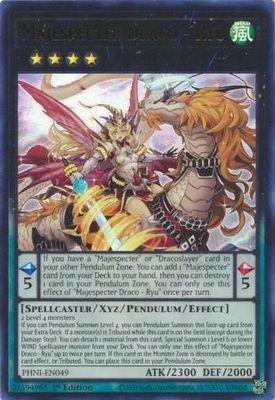 SJ Majespecter Draco - Ryu - PHNI-EN049 - Ultra Rare 1st Edition
Phantom Nightmare 1st Edition Singles