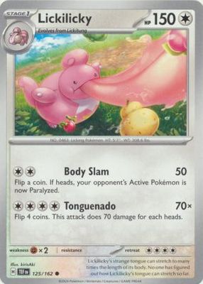 GA Lickilicky - 125/162 - Common
Scarlet &amp; Violet: Temporal Forces Singles