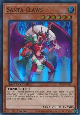 SJ Santa Claws - SS05-ENV01 - Ultra Rare 1st Edition
Speed Duel Starter Decks: Twisted Nightmares Singles (Espanol)