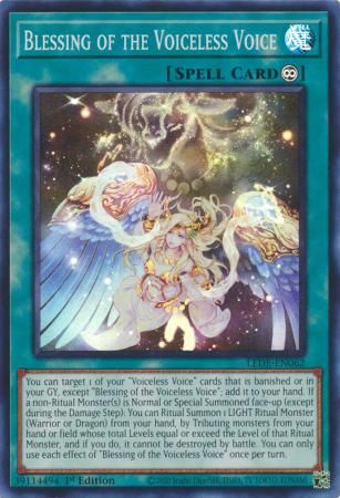 Blessing of the Voiceless Voice - LEDE-EN062 - Super Rare 1st Edition Legacy of Destruction [LEDE] 1st Edition Singles *Espanol*