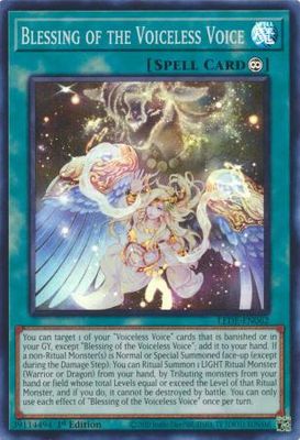 SJ Blessing of the Voiceless Voice - LEDE-EN062 - Super Rare 1st Edition
Legacy of Destruction [LEDE] 1st Edition Singles