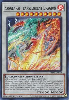 Sangenpai Transcendent Dragion - LEDE-EN040 - Super Rare 1st Edition Legacy of Destruction [LEDE] 1st Edition Singles