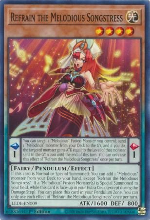 GA Refrain the Melodious Songstress - LEDE-EN009 - Common 1st Edition Legacy of Destruction [LEDE] 1st Edition Singles