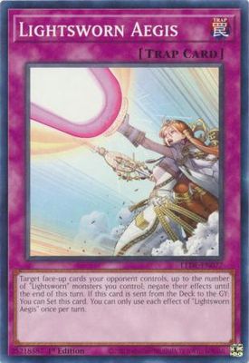 Lightsworn Aegis - LEDE-EN077 - Common 1st Edition Legacy of Destruction [LEDE] 1st Edition Singles