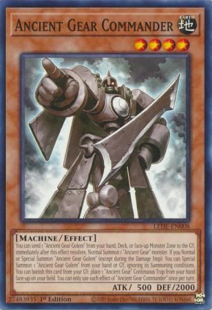 Ancient Gear Commander - LEDE-EN008 - Common 1st Edition Legacy of Destruction [LEDE] 1st Edition Singles