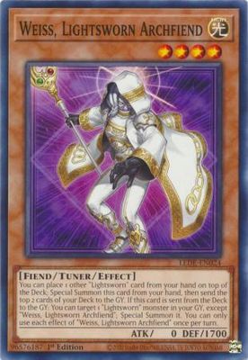 Weiss, Lightsworn Archfiend - LEDE-EN024 - Common 1st Edition Legacy of Destruction [LEDE] 1st Edition Singles