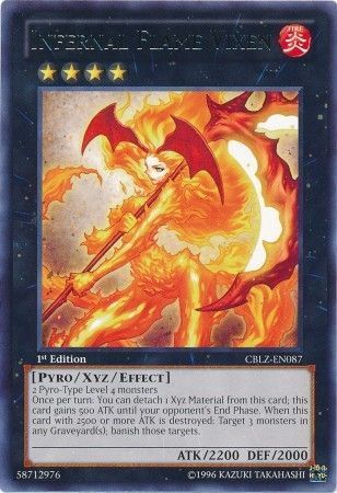 Infernal Flame Vixen - CBLZ-EN087 - Rare 1st Edition Cosmo Blazer 1st Edition Singles