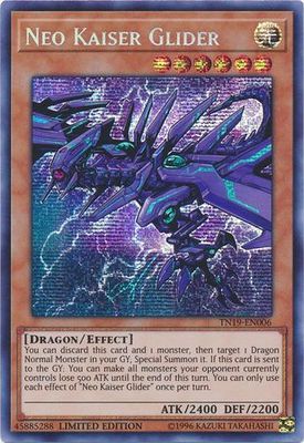 SH Neo Kaiser Glider - TN19-EN006 - Prismatic Secret Rare Limited Edition Yu-Gi-Oh! Promo Cards