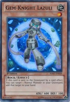 Gem-Knight Lazuli - HA07-EN039 - Super Rare 1st Edition
Hidden Arsenal 7: Knight of Stars 1st Edition Singles