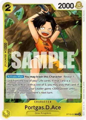 Portgas.D.Ace (010) - Ultra Deck: The Three Brothers (ST-13)
Ultra Deck: The Three Brothers Foil