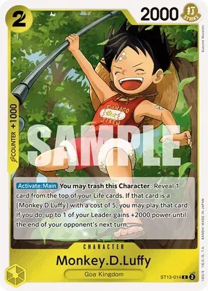 SJ Monkey.D.Luffy (014) - Ultra Deck: The Three Brothers (ST-13)
Ultra Deck: The Three Brothers Foil