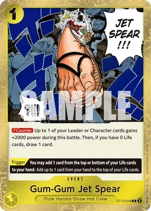 Gum-Gum Jet Spear - Ultra Deck: The Three Brothers (ST-13)
Ultra Deck: The Three Brothers Foil