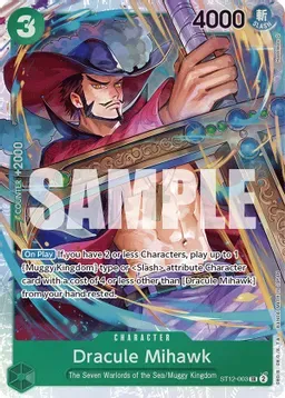 SJ Dracule Mihawk - Starter Deck 12: Zoro and Sanji (ST-12)
Starter Deck 12: Zoro and Sanji Foil