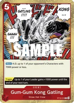 Gum-Gum Kong Gatling - Ultra Deck: The Three Captains (ST-10)
Ultra Deck: The Three Captains Foil