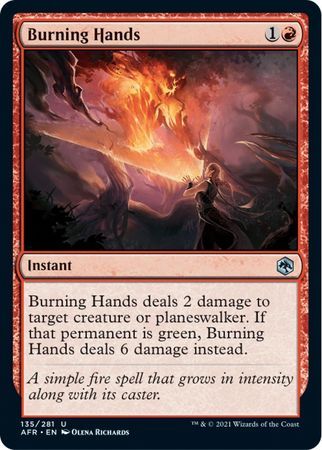 Burning Hands 135/281 - Adventures in the Forgotten Realms Singles