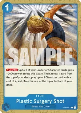 Plastic Surgery Shot - Starter Deck 12: Zoro and Sanji (ST-12) Starter Deck 12: Zoro and Sanji
