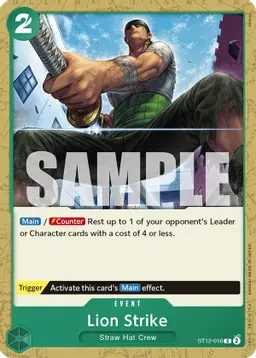 Lion Strike - Starter Deck 12: Zoro and Sanji (ST-12)
Starter Deck 12: Zoro and Sanji