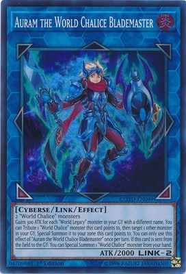 SH Auram the World Chalice Blademaster - COTD-EN049 - Super Rare 1st Edition Code of the Duelist 1st Edition Singles