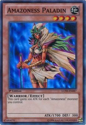 Amazoness Paladin - LCJW-EN087 - Super Rare
Legendary Collection 4: Joey&#39;s World [LCJW]
