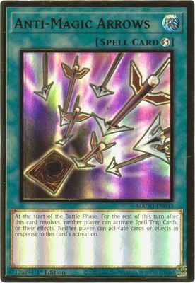 Anti-Magic Arrows - MAGO-EN043 - Premium Gold Rare 1st EditionMaximum Gold 1st Edition Singles *español*