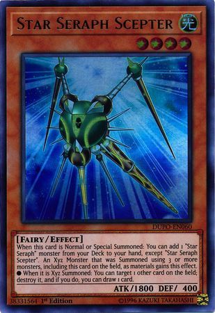Star Seraph Scepter - DUPO-EN060 - Ultra Rare 1st Edition
Duel Power 1st Edition Singles (Espanol)