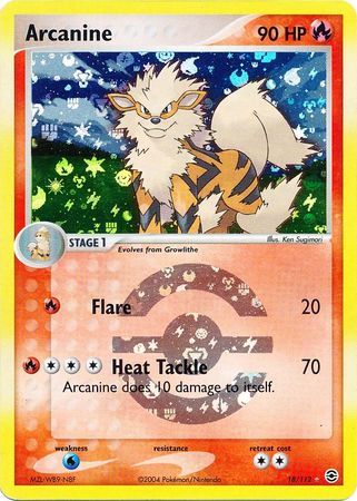 SJ Arcanine - 18/112 - Rare Reverse Holo
Ex Fire Red &amp; Leaf Green Reverse Holo Singles