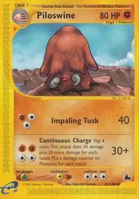 SJ Piloswine - 43/144 - Uncommon
Skyridge Singles