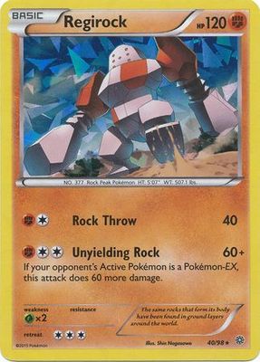Regirock - 40/98 - Shattered Holo Rare Pokemon Theme Deck Exclusives