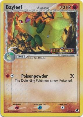 SJ Bayleef (Delta Species) - 26/101 - Uncommon Reverse Holo
Ex Dragon Frontiers Reverse Holo Singles