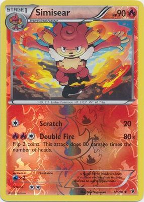 Simisear - 17/101 - Uncommon Reverse Holo
Black &amp; White 3: Noble Victories Reverse Holo Singles