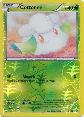 Cottonee - 9/98 - Common Reverse Holo
Black &amp; White 2: Emerging Powers Reverse Holo Singles