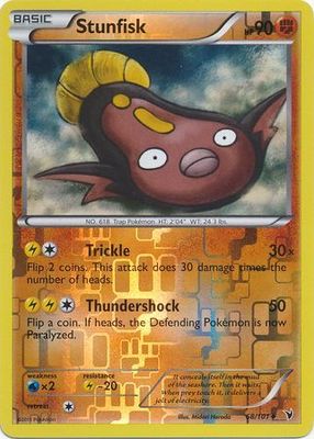 Stunfisk - 68/101 - Uncommon Reverse Holo
Black &amp; White 3: Noble Victories Reverse Holo Singles