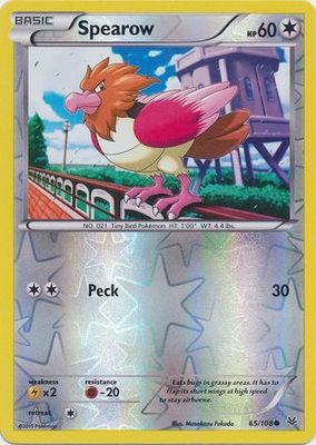 Spearow - 65/108 - Common Reverse Holo
XY: Roaring Skies Reverse Holo Singles