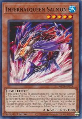 Infernalqueen Salmon - MP23-EN178 - Common 1st Edition Mega Tin 2023 Dueling Heroes Singles