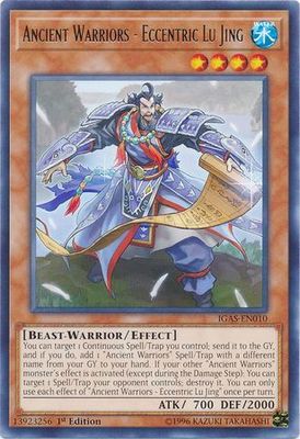 Ancient Warriors - Eccentric Lu Jing - IGAS-EN010 - Rare 1st Edition Ignition Assault 1st Edition Singles