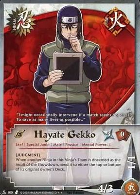 Hayate Gekko - N-100 - Rare Naruto: Curse of the Sand
