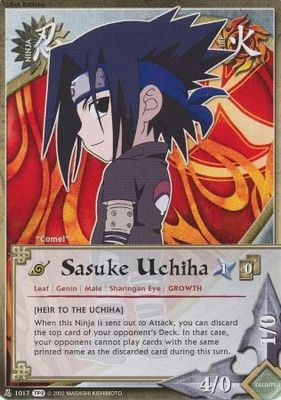 Sasuke Uchiha [Heir To The Uchiha]- 1017 - Common
Naruto: Tournament (Chibi) Pack 2 Foil