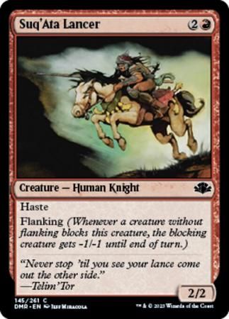 Suq&#39;Ata Lancer 145/261 - Dominaria Remastered Singles