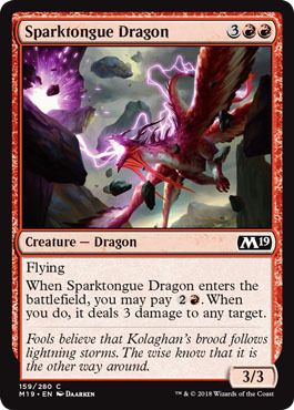 Sparktongue Dragon 159/280 -  Magic 2019 (M19) Singles (Español)