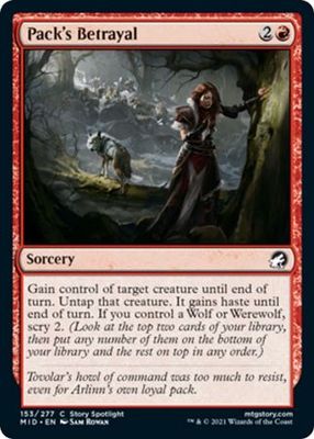 Pack&#39;s Betrayal 153/277 - Innistrad: Midnight Hunt Singles