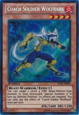 SJ Coach Soldier Wolfbark - JOTL-EN093 - Secret Rare 1st Edition
Judgment of the Light 1st Edition Singles