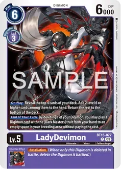 SJ LadyDevimon - Exceed Apocalypse (BT15)
Exceed Apocalypse