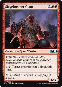 Siegebreaker Giant 157/280 Magic 2019 (M19) Singles