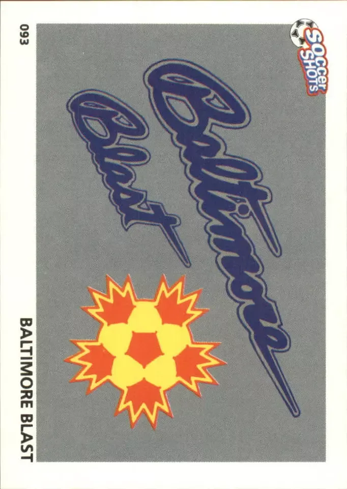 1991 Soccer Shots MSL #93 Baltimore Blast