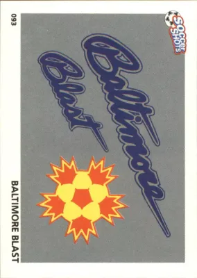 1991 Soccer Shots MSL #93 Baltimore Blast