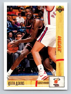 1991-92 Upper Deck #130 Keith Askins Rookie Card RC Miami Heat Basketball