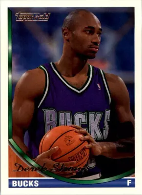 1993-94 Topps Gold Milwaukee Bucks Basketball Card #281G Derek Strong