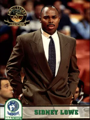 1993-94 Hoops Fifth Anniversary Gold Basketball Card #245 Sidney Lowe CO