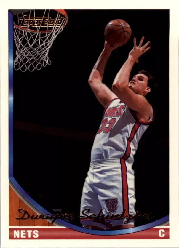 1993-94 Topps Gold New Jersey Nets Basketball Card #285G Dwayne Schintzius